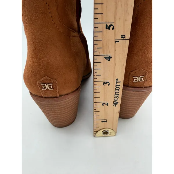 Sam Edelman Wyatt KneeHigh Frontier Brown Suede 8 WideCalf Cowgirl Western Boots - Image 7