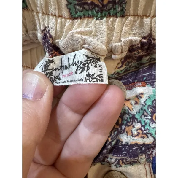 Intimately Free People Oasis Lounge Shorts Patchwork Size Medium Cuffed - Image 7