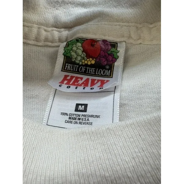 Vintage Fruit‎ of the Loom Pat Richter Bunny Investigation T-Shirt Cream Medium - Image 3