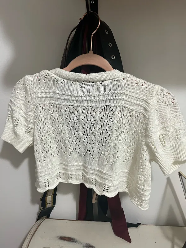 knitted top pink rose - Image 4