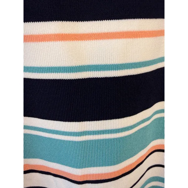 She + Sky Stripe Bodycon Dress L‎ Stretchy Square Neck Mini Summer - Image 4