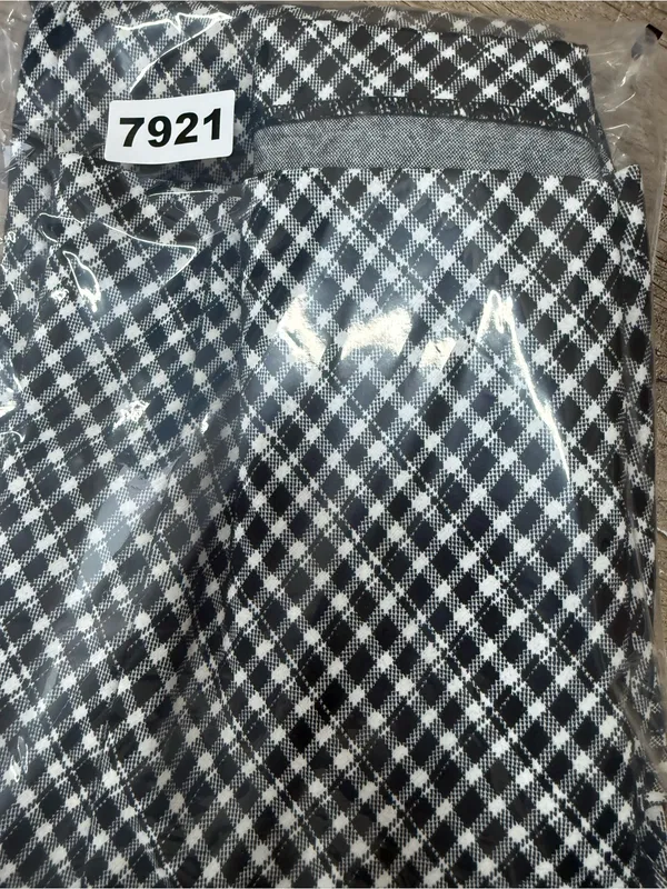 Spanx Women small Black White Jacquard Plaid Short Sleeve Ponte Mini Dress - Image 6