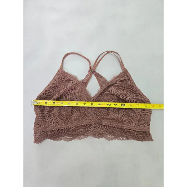 Maurices Brown Romantic Boudoir Bridal Cottage Lingerie Feminine Lace Bra XL - Image 3