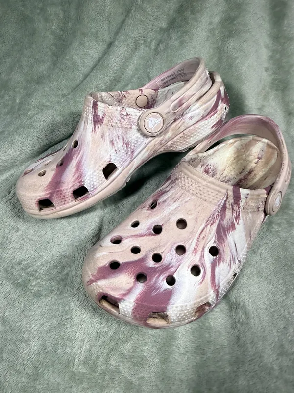 Crocs Kids Pink mauve white swirl C13 - Image 6