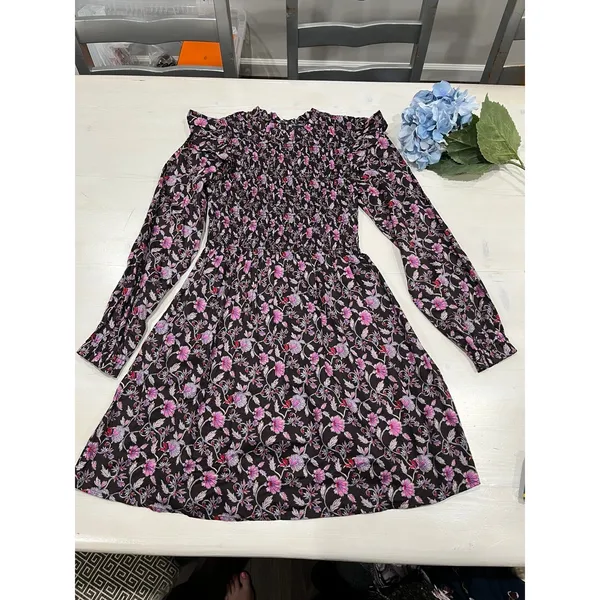 NWOT GAP XS Smocked Ruffle Sleeve Mini Dress‎ - Image 2
