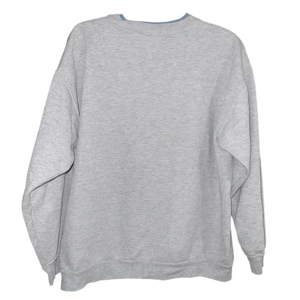 MC Sportswear Gray embroidered Sweatshirt Snowmen Fall From Above Vintage large - Image 4