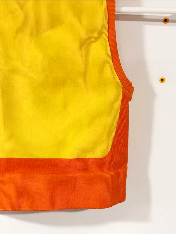 Free People Movement Ribbed Multi Color Colorblock Sleeveless Mock Neck XS/Small - Image 2
