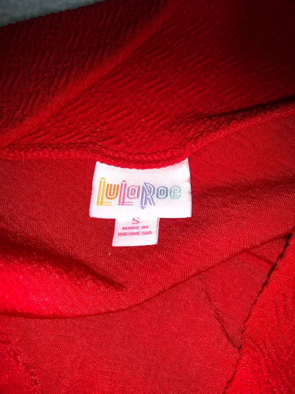 LuLaRoe Cassie Red Pencil Skirt Size Small NWT - Image 6