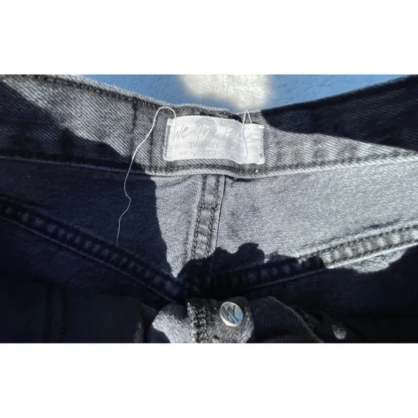Free People We The Free Black Distressed Denim Shorts High‎ Rise Raw Hem Size 27 - Image 8