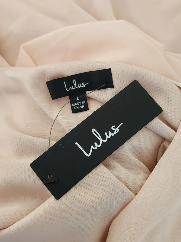 Lulus Long Sleeve Blush Pink Formal Dress Size Large NWT Wedding Guest Dress - Image 11