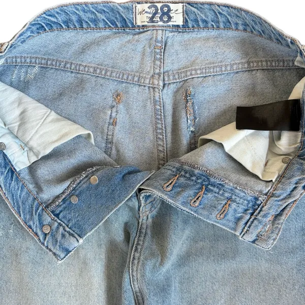 Free People Button Fly Relaxed Fit High Rise Jeans Size 28 - Image 4