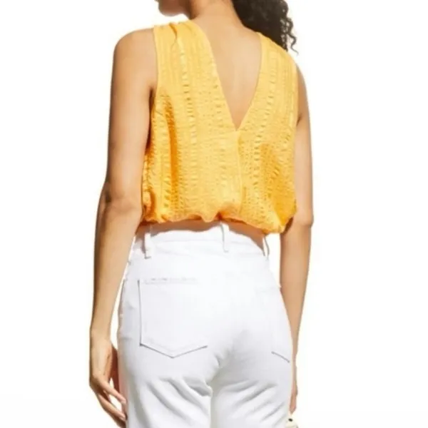 NWT FRAME 100% Silk Draped Crinkle Halter Neck Top Sz S - Image 10