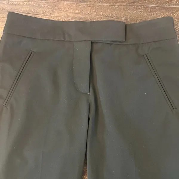 Trina Turk Straight Leg Flat Front Black Dress Pants Size 0 Nwt - Image 5