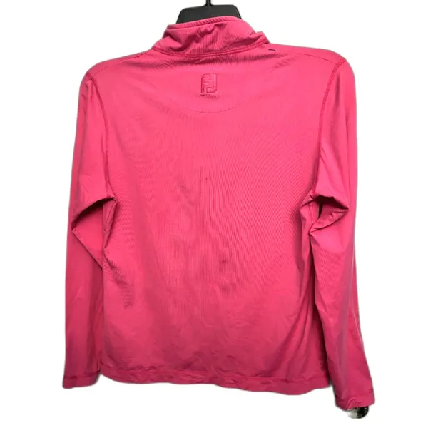 FootJoy Pink Full Zip Golf Jacket Women Medium Athletic Lightweight FJ Stretch - Image 3
