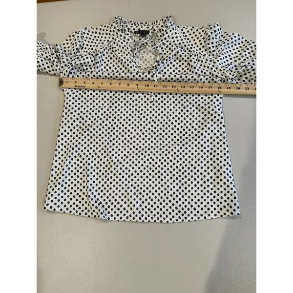 Adrianna Papell Top Small Work Academia Polka Dot Preppy Twee Retro Coquette - Image 5