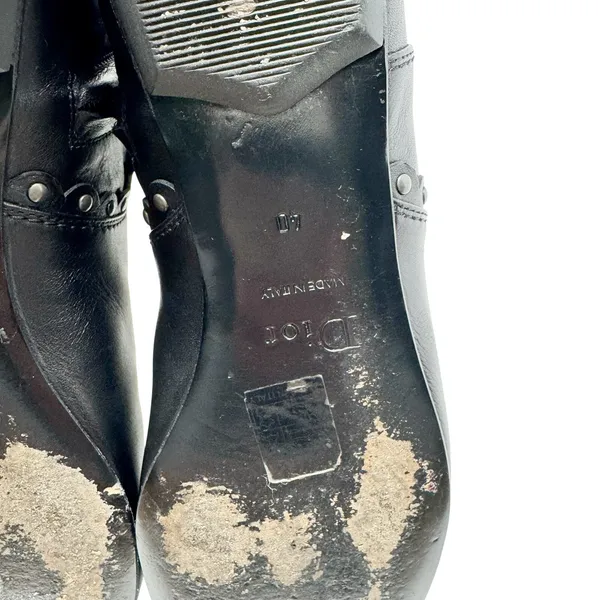 Christian Dior Galliano Ethnic Black Leather Studded OTK Boots EU 40 FW2004 Y2K - Image 8