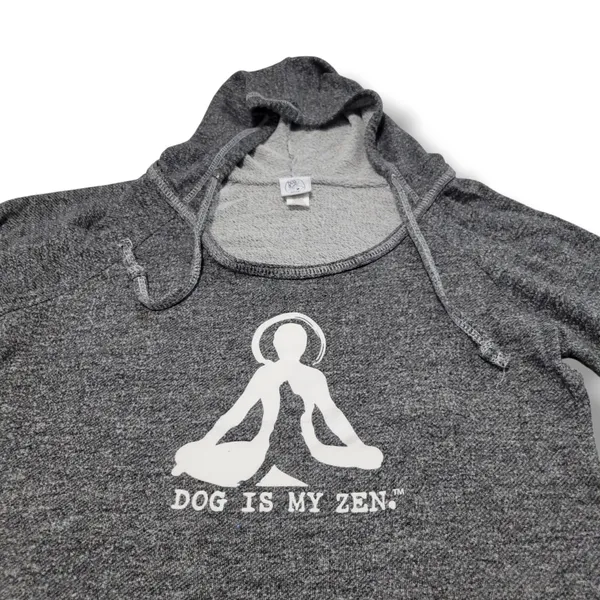 Dog Is Good Sweatshirt Size XL Women's Yoga Graphic Print Hoodie Gray With Flaw - Image 4