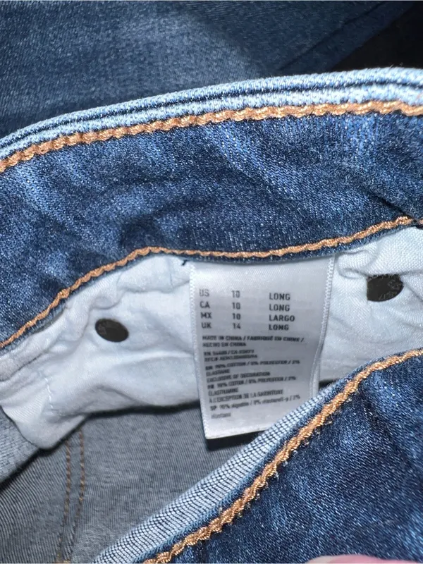 American Eagle High Rise Cropped Flare Jean Size 10 Long - Image 6