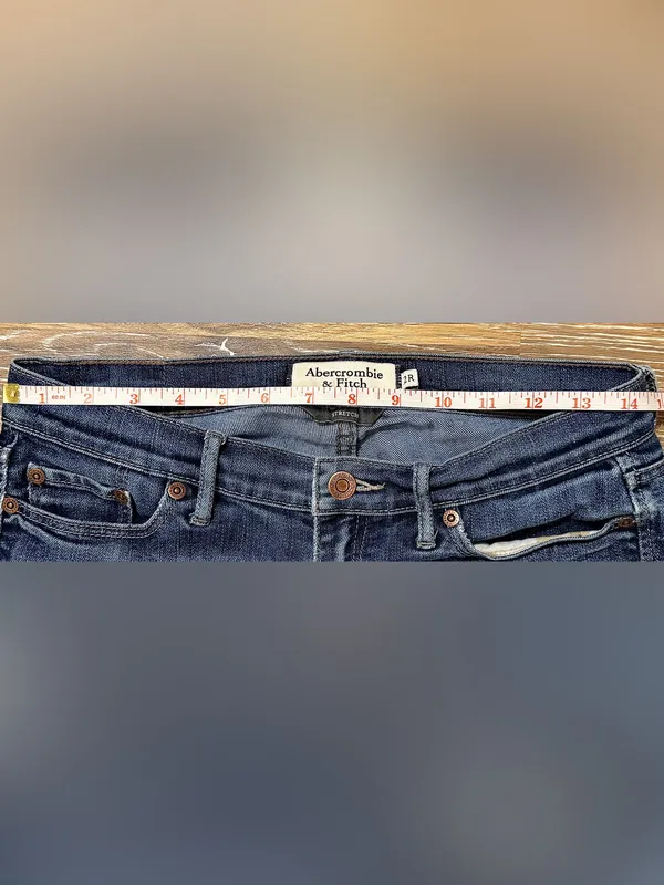 Abercrombie & Fitch Blue Flare Jeans Mid Rise Y2K 2000s Women’s 2R - Image 6