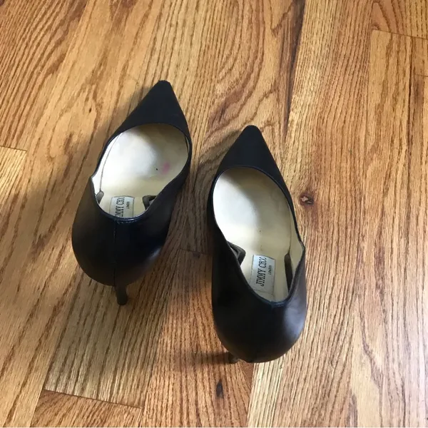 Jimmy Choo Black Leather Pumps - Image 4