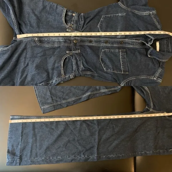 Rag & Bone Willow Denim Wide Leg Jumpsuit One Piece‎ Indigo Size 23 NWT - Image 14
