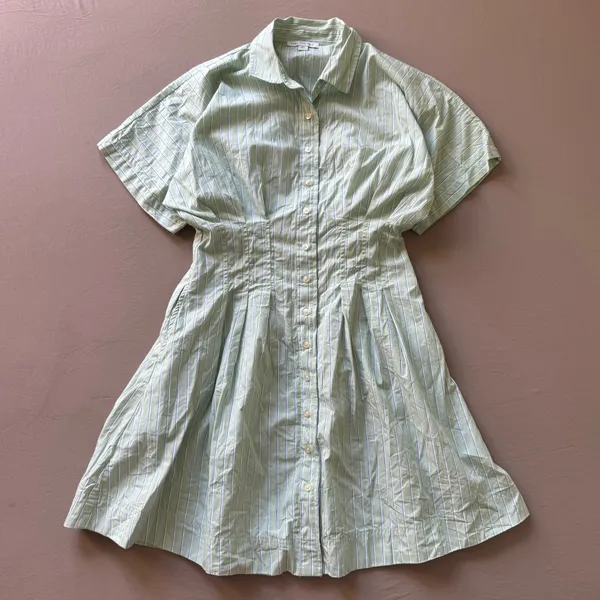 Free Assembly Striped Corset Mini Shirtdress - Image 6