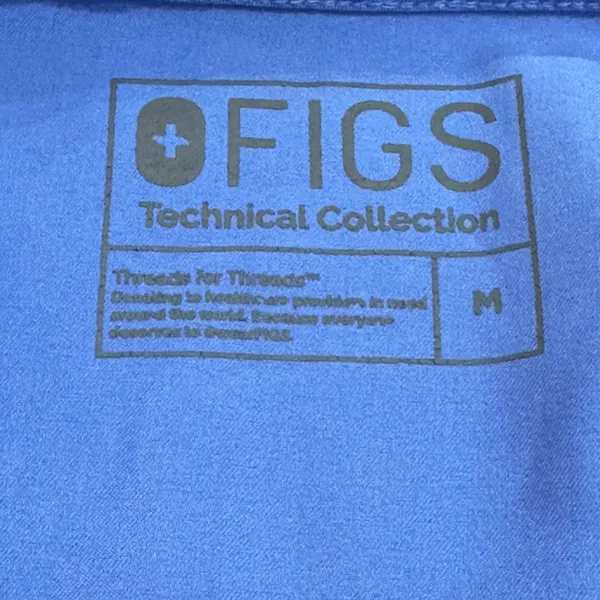 Women's FIGS Casma Scrub‎ Top Shirt Ceil Blue Medium Medical Healthcare Nurse - Image 4