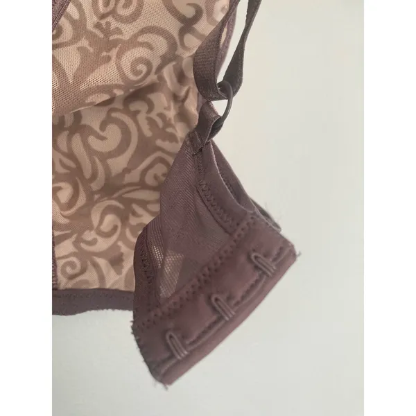 Victoria's Secret Bralette Large Purple and Tan Velvet Feminine - Image 5