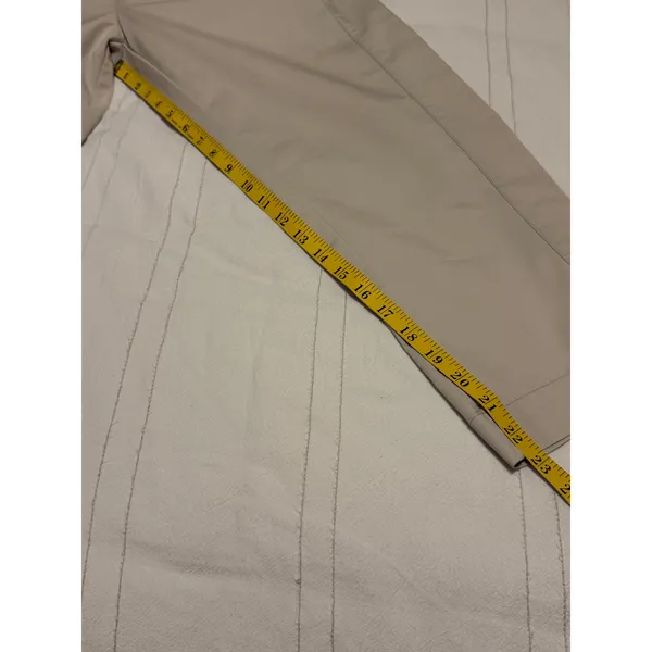 Adidas Stretch Beige Khaki Cropped Golf Pants Womens Size 2 Cargo Zip Pockets - Image 5