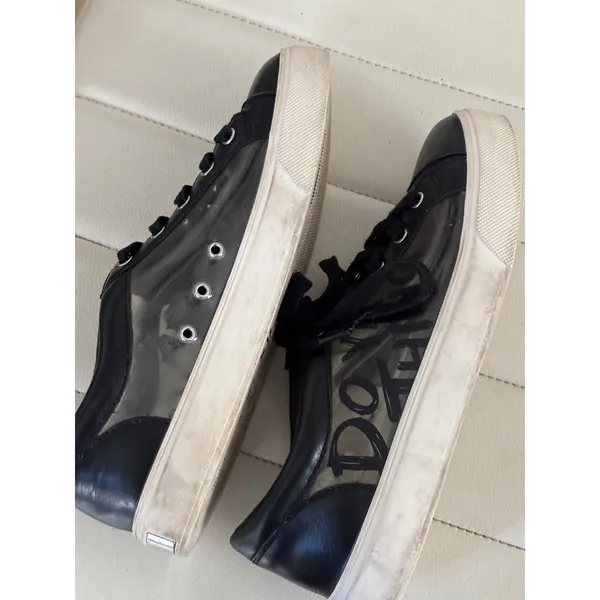 Aldo Womens‎ Do Ya Thing Clear PVC Black Low Top Sneakers Size 7.5 EUR 38 - Image 6