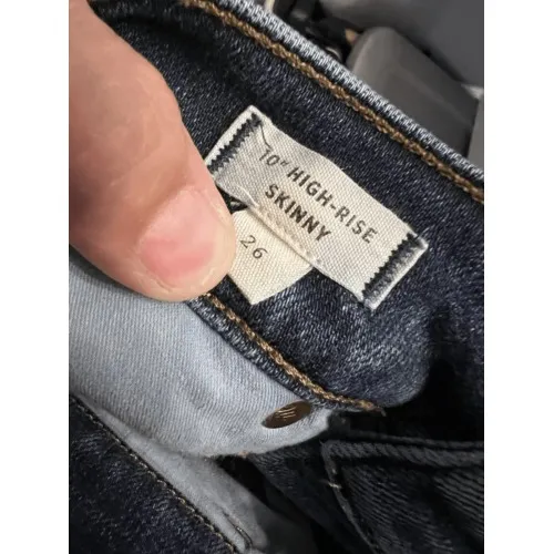 Madewell Womens Skinny Jeans‎ Size 26 10" High Rise Blue Denim Stretch Pants - Image 6