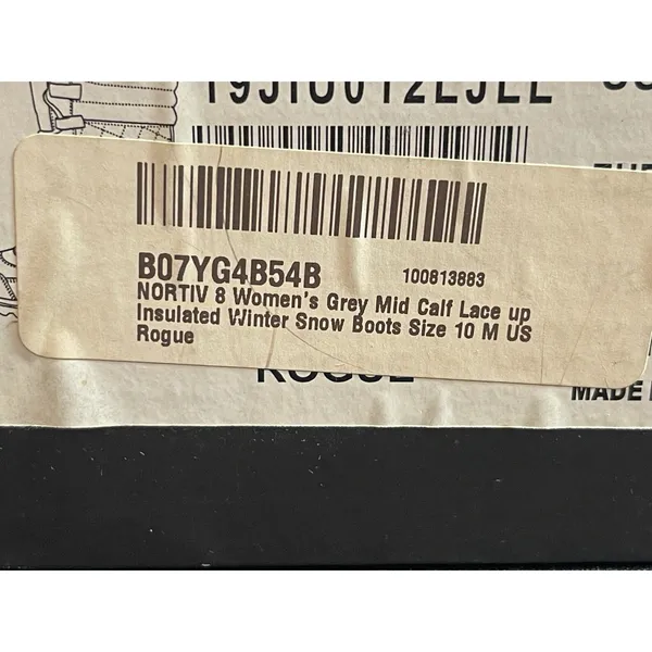 NORTIV 8 Winter Snow Boots Womens 10 Gray Mid Calf Waterproof Thinsulate NWT - Image 9