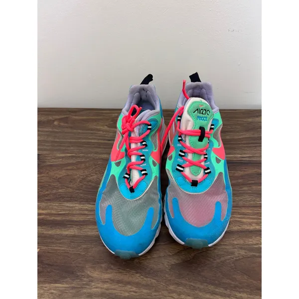 Nike Air Max 270 React Hyper Jade Frosted Spruce Blue Pink AT6174-300 Womens 7.5 - Image 4