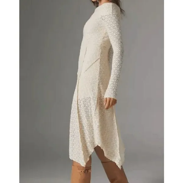 Urban Outfitters Yaya Ivory Soft Off The Shoulder Boho Dress XS NWOT - Image 11