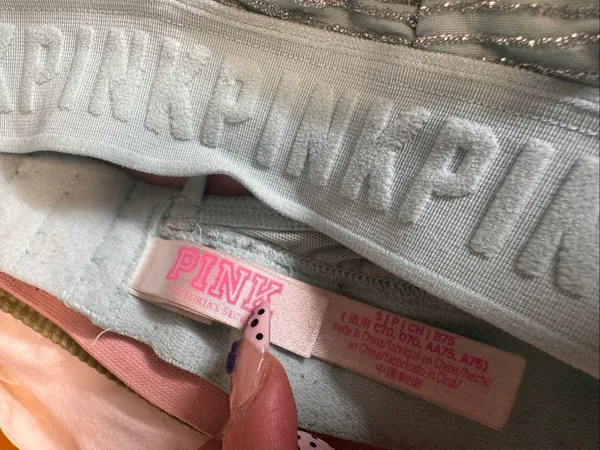 Victoria's Secret PINK Mint Green Glitter Metallic Bralette Womens S Bra Top - Image 7