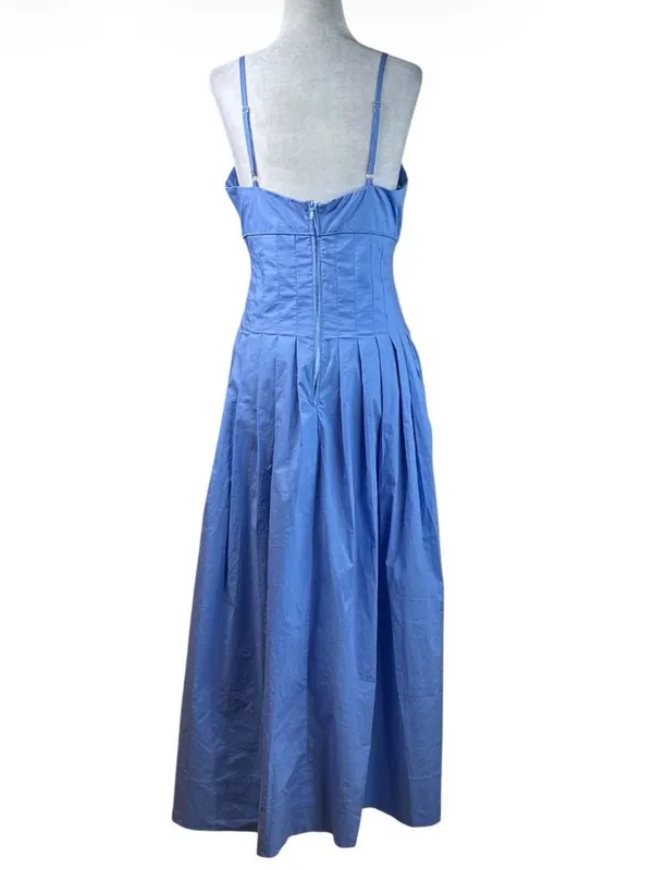 MINKPINK Avalon Square Neck Midi Dress in Jacaranda Blue Medium New Womens - Image 7