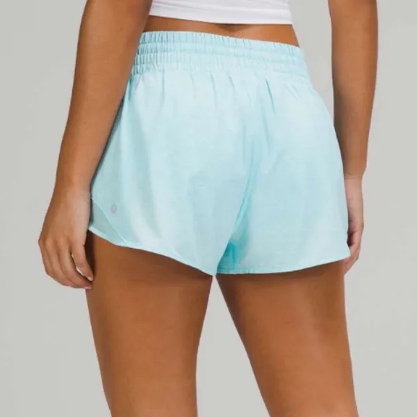 Lululemon Hotty Hot High Rise Athletic Shorts Heathered Icing Blue 12 - Image 3
