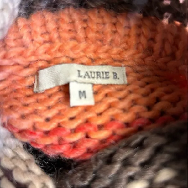 Anthropologie Laurie‎ B. Stripe Women's Mohair Wool Blend Striped Sweater Size M - Image 9