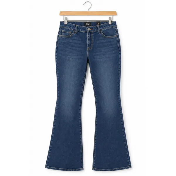 Lee Legendary Womens Flare Jeans Size 18M Inner Strength Blue Stretch 33 Inseam - Image 6