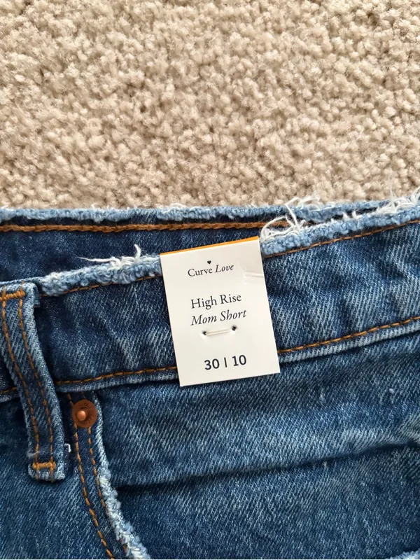 Abercrombie and fitch blue distress Raw Hem Distressed Denim Shorts 30(10) NWT - Image 8