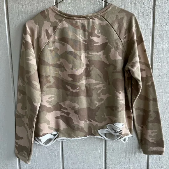 Generation Love Karly Camouflage Peace Cotton‎ Pullover Sweatshirt Green Camo S - Image 5