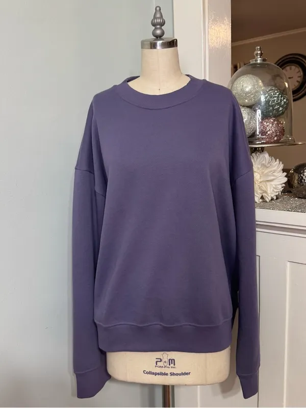 Lululemon Women’s Steady State Oversized Crew Sweatshirt Grape Mist XL NWT - Image 3