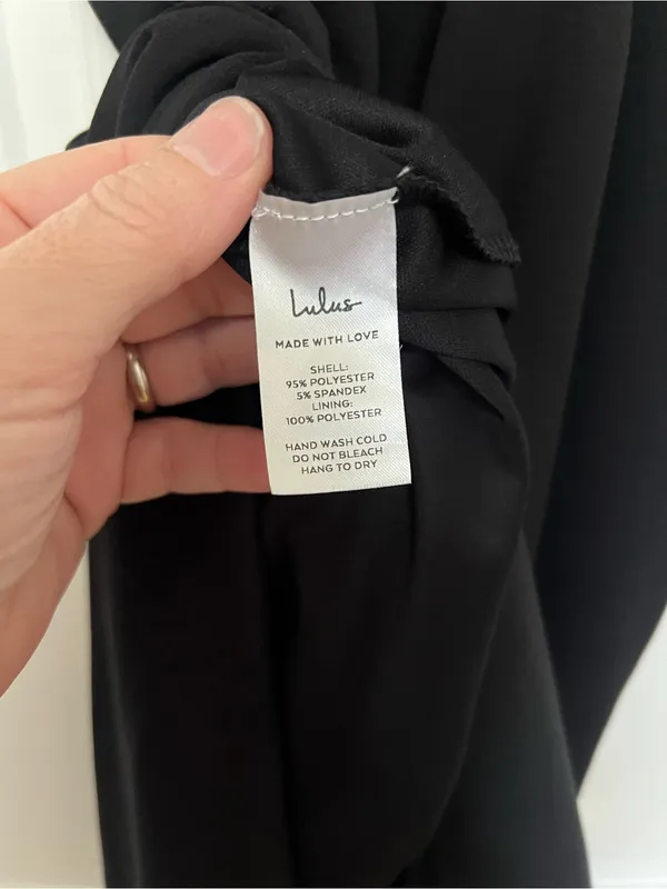 Lulu's Black Spaghetti-Strap Midi Dress with Side Slit - Image 5