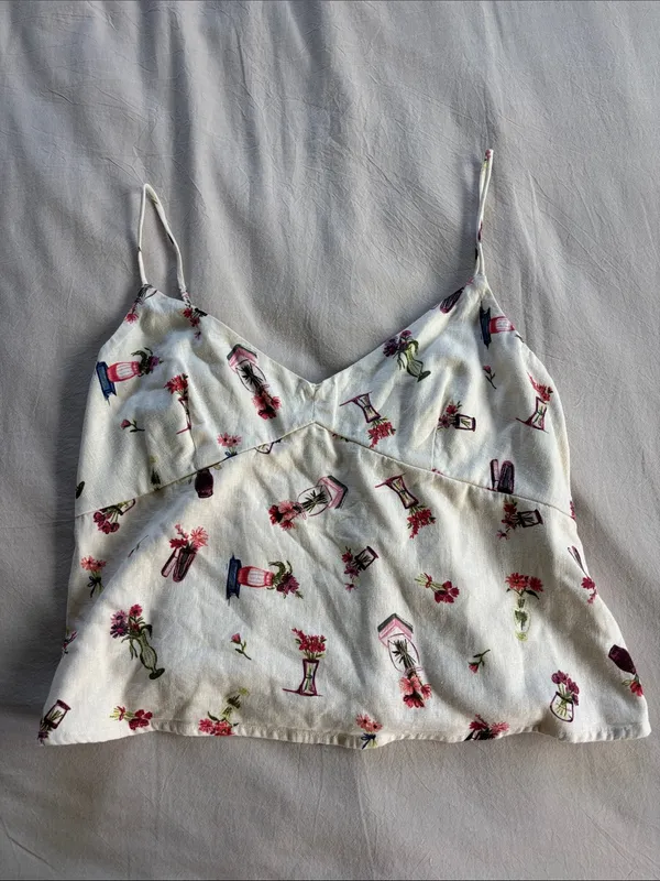 Abercrombie & Fitch Linen-Blend Babydoll Camisole🌸 - Image 3