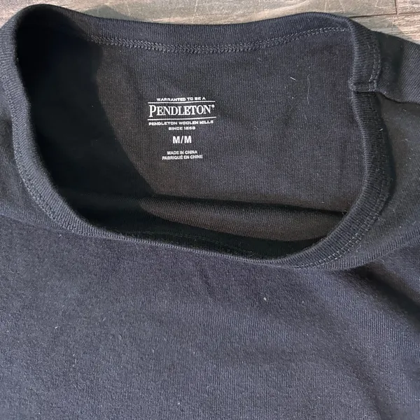 Pendleton Top Womens Medium Tee Shirt Black Cotton Short Sleeve‎ Pullover Boxy - Image 6