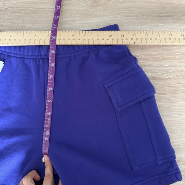 Aritzia TNA XS NEW Cozy Fleece Cargo Shorts Electric Purple Comfy Lounge - Image 6
