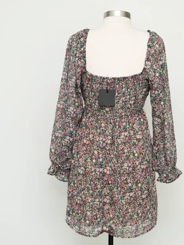 Dress Forum‎ - Floral Long Sleeve Mini Dress. - Image 3