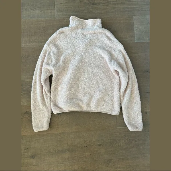 skims cozy knit fuzzy comfy light pink pullover sweater - Image 3