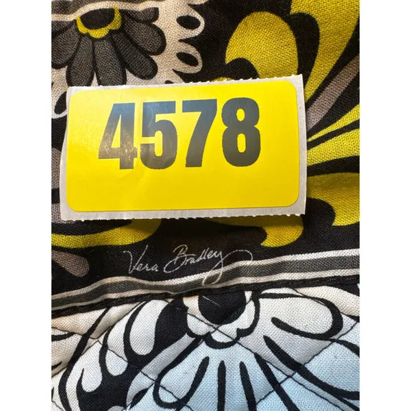 Vera Bradley‎ Floral Grand Traveler Bag Yellow Gray Black Quilted Duffle - Image 13