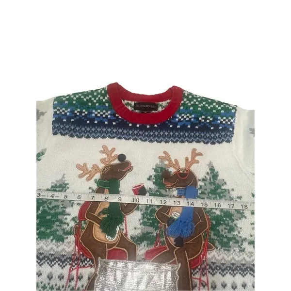 Blizzard Bay Womans reindeer Xmas Sweater Sz M - Image 5